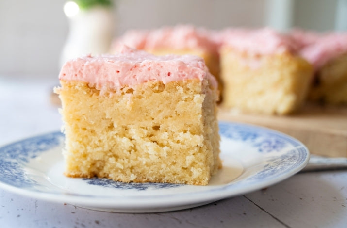 Almond Berry Sheet Cake