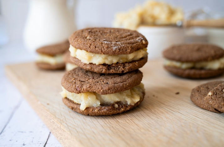 Chocolate Salted Caramel Cookie Sandwiches